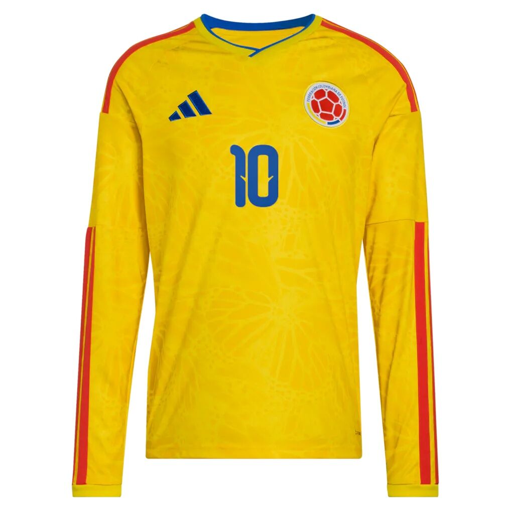 James Rodriguez Colombia National Team adidas 2026 Home Replica Long Sleeve Jersey