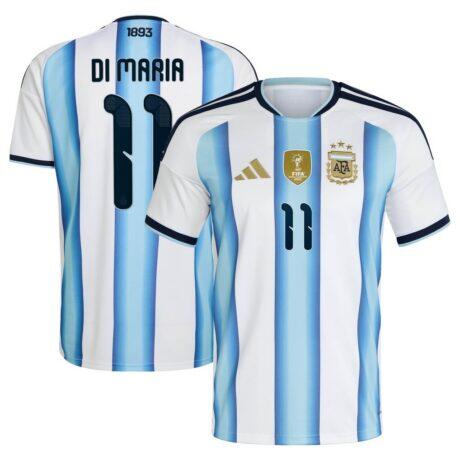 Angel Di Maria Argentina National Team adidas 2026 Home Replica Jersey - White - Front View