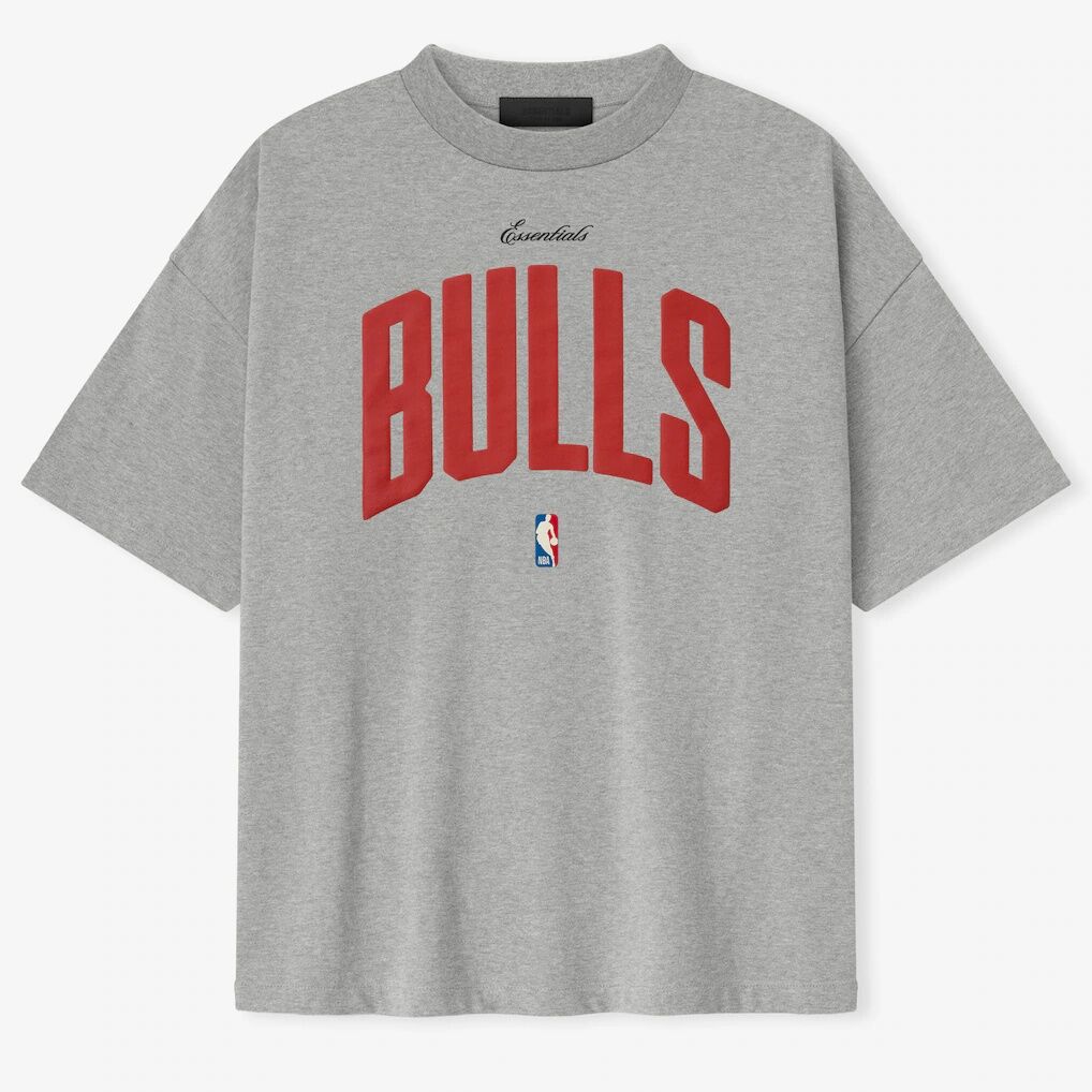 Chicago Bulls Fear of God x NBA Unisex 90’s T-Shirt – Heather Gray