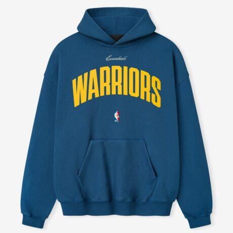 Golden State Warriors Fear of God x NBA Unisex 90's Hoodie - Blue - Front View