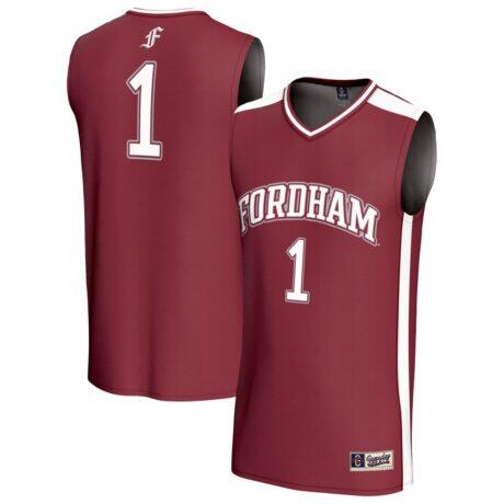 #1 Fordham Rams GameDay Greats Unisex Lightweight Collegiate Basketball Fashion Jersey - Maroon - Front View
