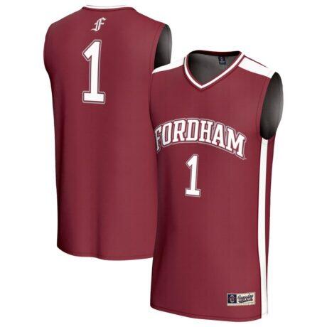 #1 Fordham Rams GameDay Greats Youth Lightweight Collegiate Basketball Fashion Jersey - Maroon - Front View
