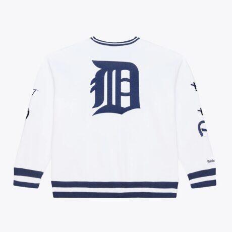 Detroit Tigers Mitchell & Ness Arctic Fleece Sweatshirt - White - Front View