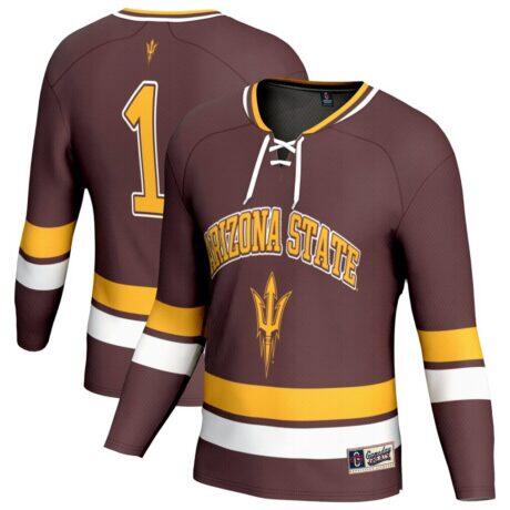 Arizona State Sun Devils GameDay Greats Youth Lightweight Hockey Fashion Jersey - Maroon - Front View
