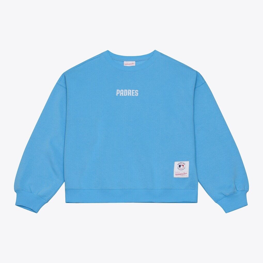 San Diego Padres Mitchell & Ness Insignia Fleece Sweatshirt - Light Blue