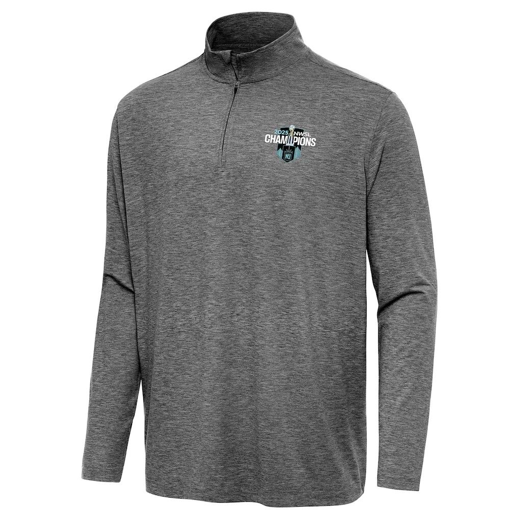 NJ/NY Gotham FC Antigua 2025 NWSL Champions Quarter-Zip Pullover - Heather Black