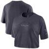Golden State Valkyries Nike Women's Studio Cropped T-Shirt - Charcoal - Front View