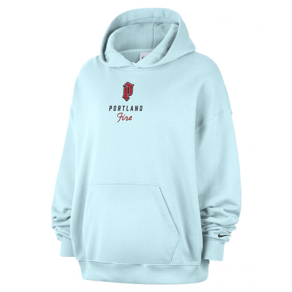 Portland Fire Nike Women's Studio Fleece Hoodie - Light Blue