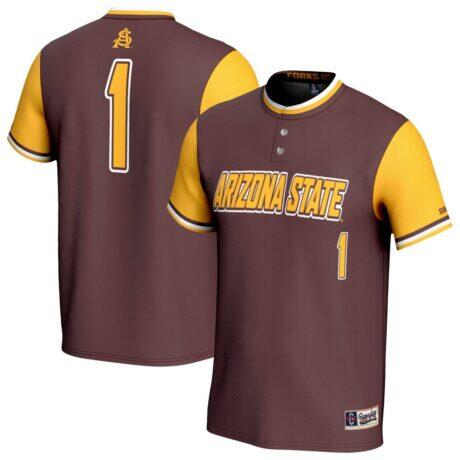 #1 Arizona State Sun Devils GameDay Greats Unisex Lightweight Collegiate Softball Fashion Jersey - - Front View