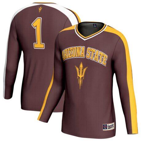 #1 Arizona State Sun Devils GameDay Greats Youth Lightweight Collegiate Volleyball Fashion Jersey - - Front View