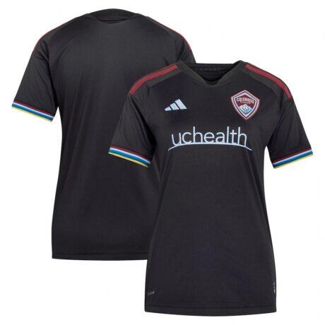 Colorado Rapids adidas Women's 2026 Colorful Colorado Replica Jersey - Black - Front View