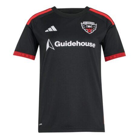 D.C. United adidas Women's 2026 Black-and-Red Kit Replica Jersey - Black - Front View