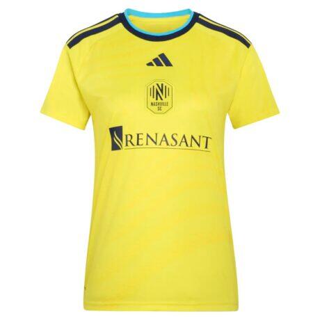 Nashville SC adidas Women's 2026 The Reverb Kit Replica Jersey - Yellow - Front View