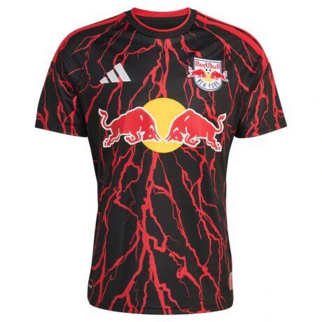New York Red Bulls adidas 2026 The Rooted Kit Replica Jersey - Black - Front View