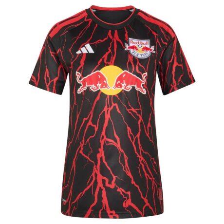 New York Red Bulls adidas Women's 2026 The Rooted Kit Replica Jersey - Black - Front View