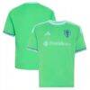 Seattle Sounders FC adidas Youth 2026 The Evergreen State Kit Replica Jersey - - Front View