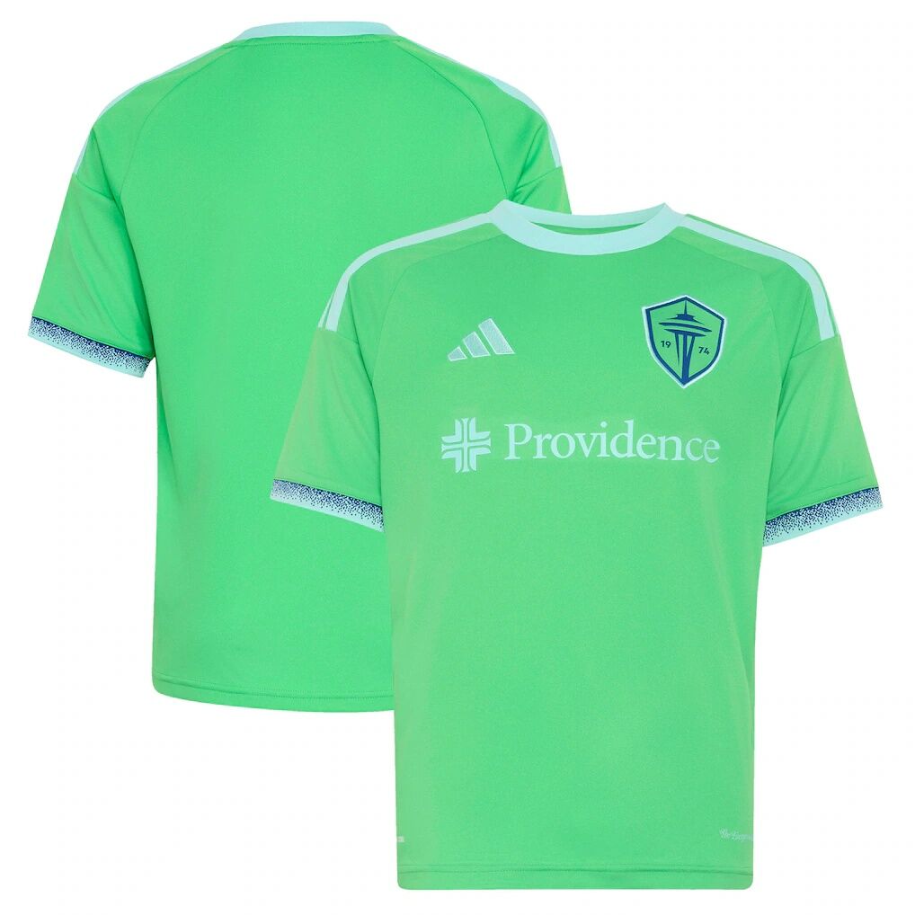 Seattle Sounders FC adidas Youth 2026 The Evergreen State Kit Replica Jersey - Rave Green