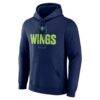 Dallas Wings Big & Tall Personalized Center Court Pullover Hoodie - Navy - Side View