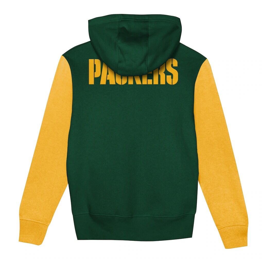Green Bay Packers Outerstuff  Toddler Stadium Colorblock Full-Zip Hoodie - Green/Gold