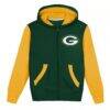 Green Bay Packers Outerstuff Toddler Stadium Colorblock Full-Zip Hoodie - - Side View