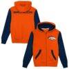 Denver Broncos Outerstuff Toddler Stadium Colorblock Full-Zip Hoodie - - Front View