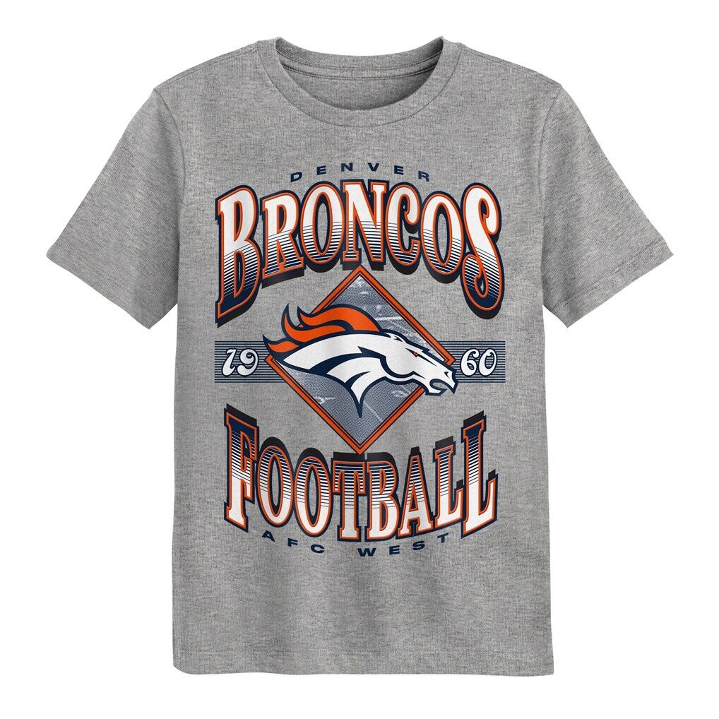Denver Broncos Outerstuff Preschool Of Days Past T-Shirt - Dark Heather Gray
