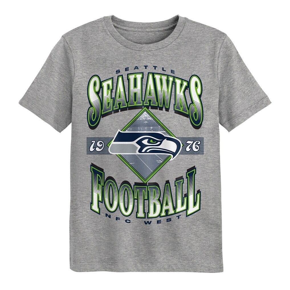 Seattle Seahawks Outerstuff Preschool Of Days Past T-Shirt - Dark Heather Gray
