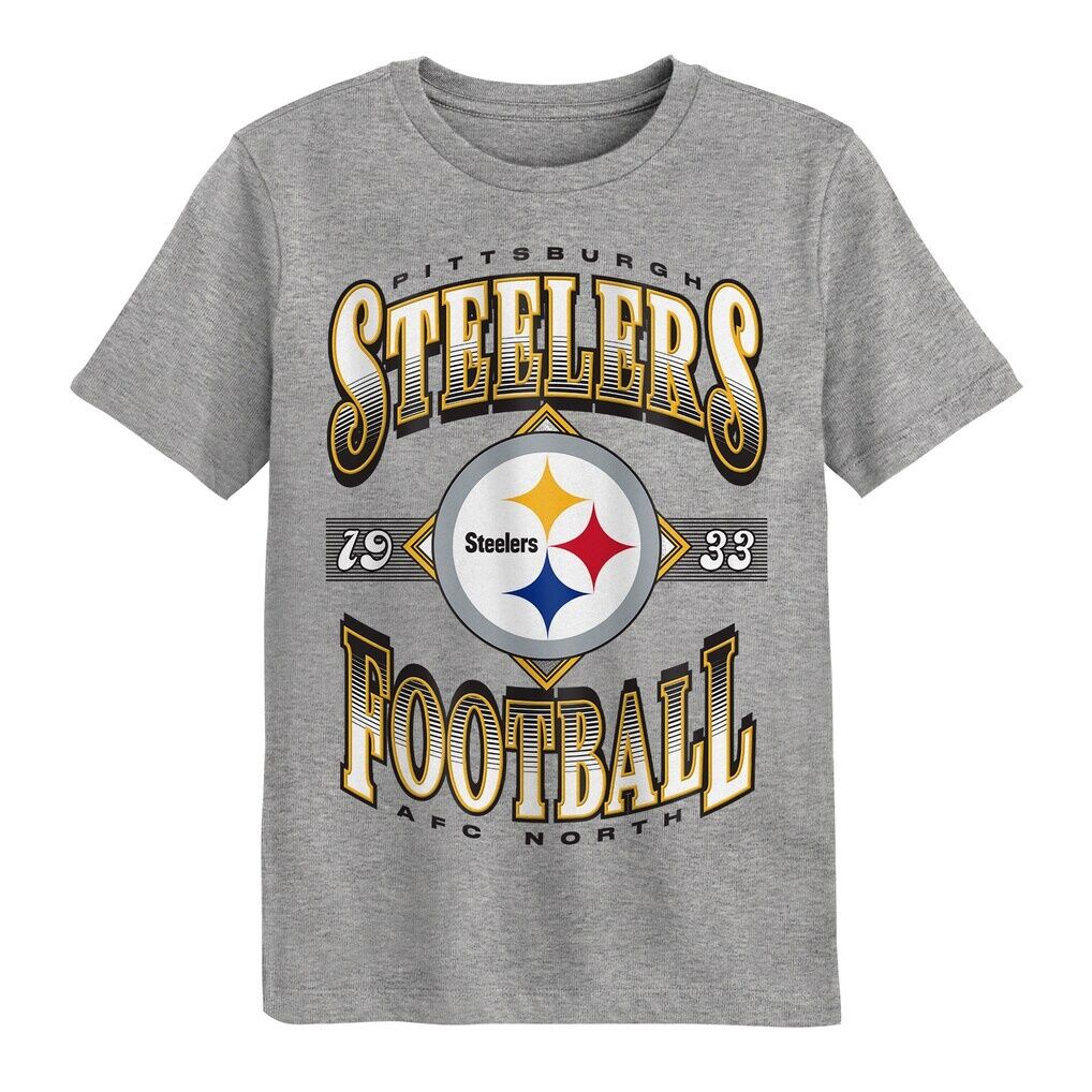 Pittsburgh Steelers Outerstuff Preschool Of Days Past T-Shirt - Dark Heather Gray
