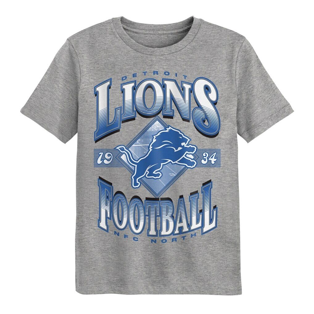 Detroit Lions Outerstuff Preschool Of Days Past T-Shirt - Dark Heather Gray