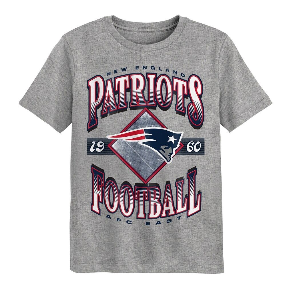 New England Patriots Outerstuff Preschool Of Days Past T-Shirt - Dark Heather Gray