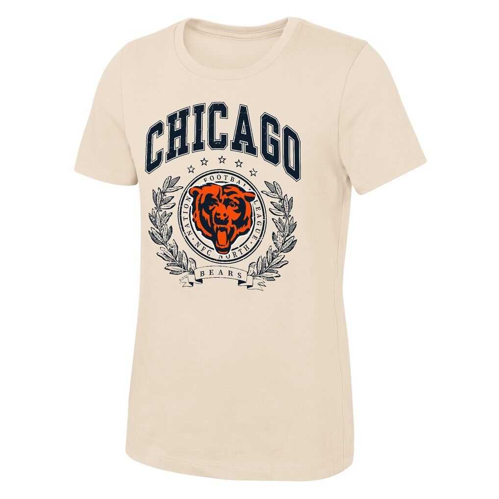 Chicago Bears Outerstuff Girls Youth Undefeated T-Shirt - Natural