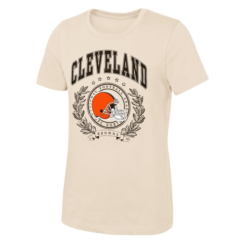 Cleveland Browns Outerstuff Girls Youth Undefeated T-Shirt - Natural