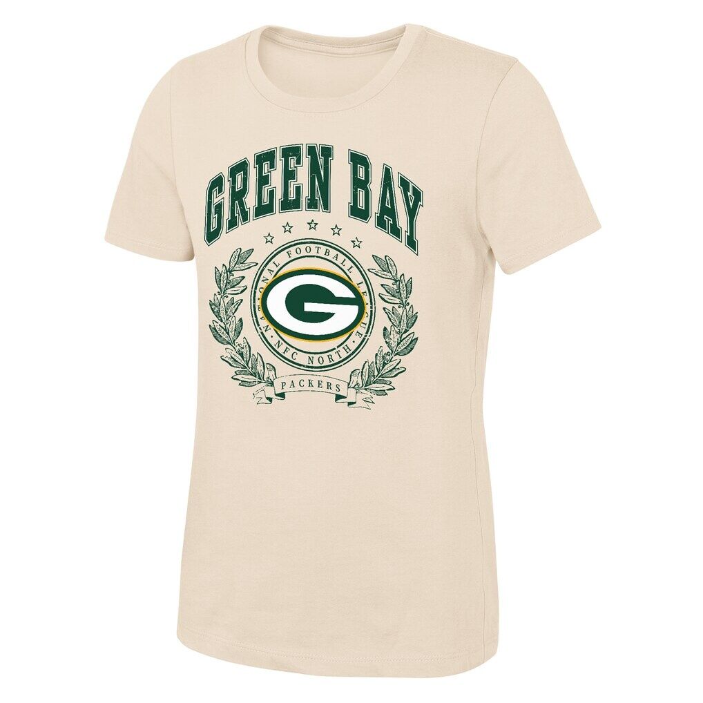 Green Bay Packers Outerstuff Girls Youth Undefeated T-Shirt - Natural