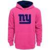 New York Giants Girls Youth Prime Hoodie - Pink - Front View