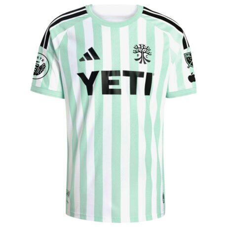 Austin FC adidas 2026 The Rooted Kit On-Field Authentic Patch Jersey - White - Front View