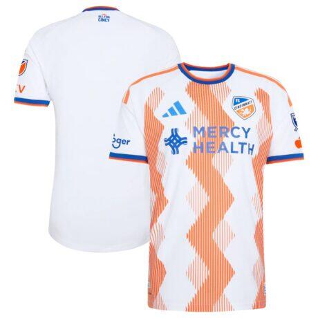 FC Cincinnati adidas 2026 The Seven Hills Kit On-Field Authentic Patch Jersey - White - Front View