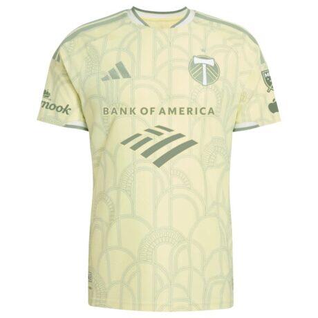 Portland Timbers adidas 2026 Civic Stadium Kit On-Field Authentic Patch Jersey - Yellow - Front View