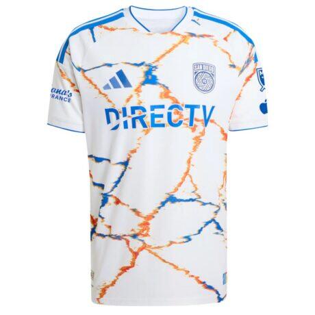 San Diego FC adidas 2026 Unprecedented Unity Kit On-Field Authentic Patch Jersey - White - Front View
