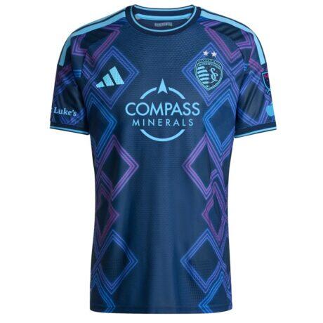 Sporting Kansas City adidas 2026 The 18th & Vine Kit On-Field Authentic Patch Jersey - Blue - Front View