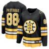 David Pastrnak Boston Bruins Fashion7 Home Breakaway Jersey - Black - Front View
