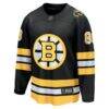 David Pastrnak Boston Bruins Fashion7 Home Breakaway Jersey - Black - Side View