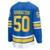 Jordan Binnington St. Louis Blues Fashion7 Home Breakaway Jersey - Blue - Detail View