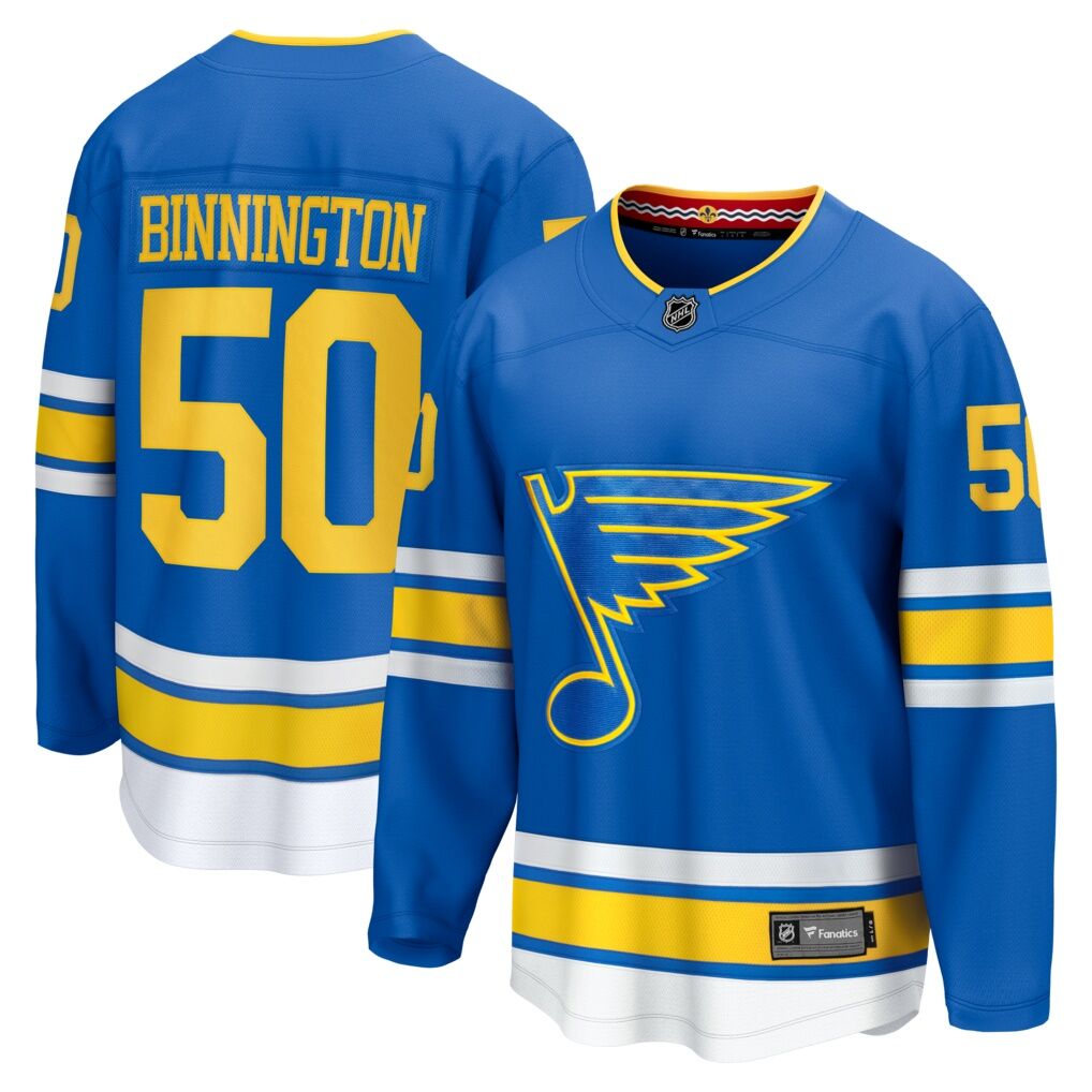 Jordan Binnington St. Louis Blues Fashion7 Home Breakaway Jersey