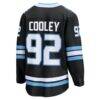 Logan Cooley Utah Mammoth Fashion7 Home Breakaway Jersey - Black - Detail View