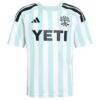 Austin FC adidas Youth 2026 The Rooted Kit Replica Jersey - White - Front View