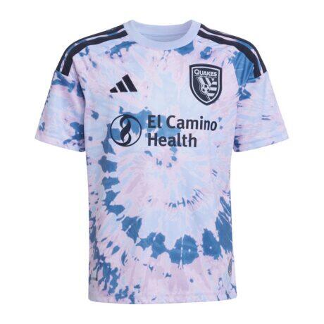 San Jose Earthquakes adidas Youth 2026 The Dead Kit Replica Jersey - - Front View