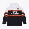 Anaheim Ducks Mitchell & Ness Head Coach Hoodie - Black - Back View