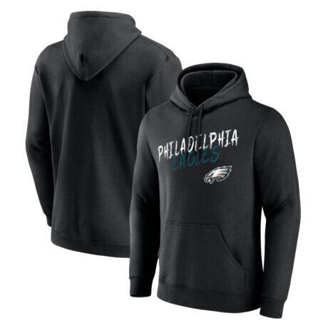 Philadelphia Eagles Hustle Hoodie - Black - Front View