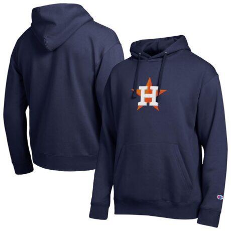 Houston Astros Champion All Star Embroidered Logo Hoodie - Navy - Front View