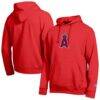 Los Angeles Angels Champion All Star Embroidered Logo Hoodie - Red - Front View
